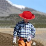 rode cowboyhoed