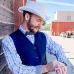 witte cowboy hoed
